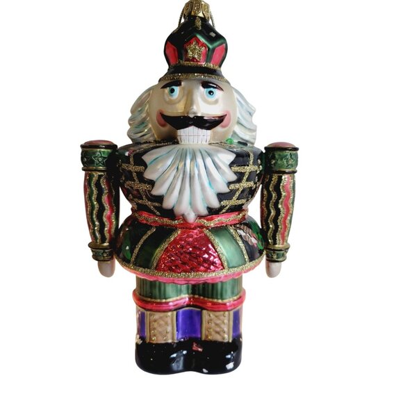 Christmas Fitz & Floyd Ornament Mercury Glass Nutcracker Suite Soldier Retired - Picture 1 of 8